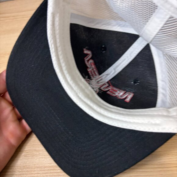 New Era Hat Cap Snapback Black Red Spell Out Adjustable - Picture 7 of 9